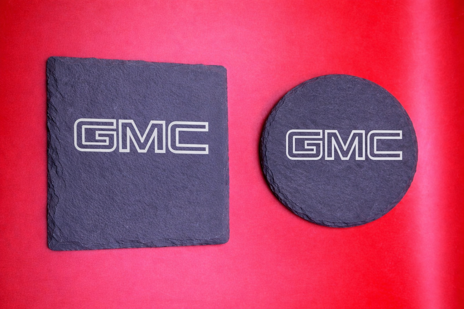Custom Laser-Engraved Automotive Slate Coasters