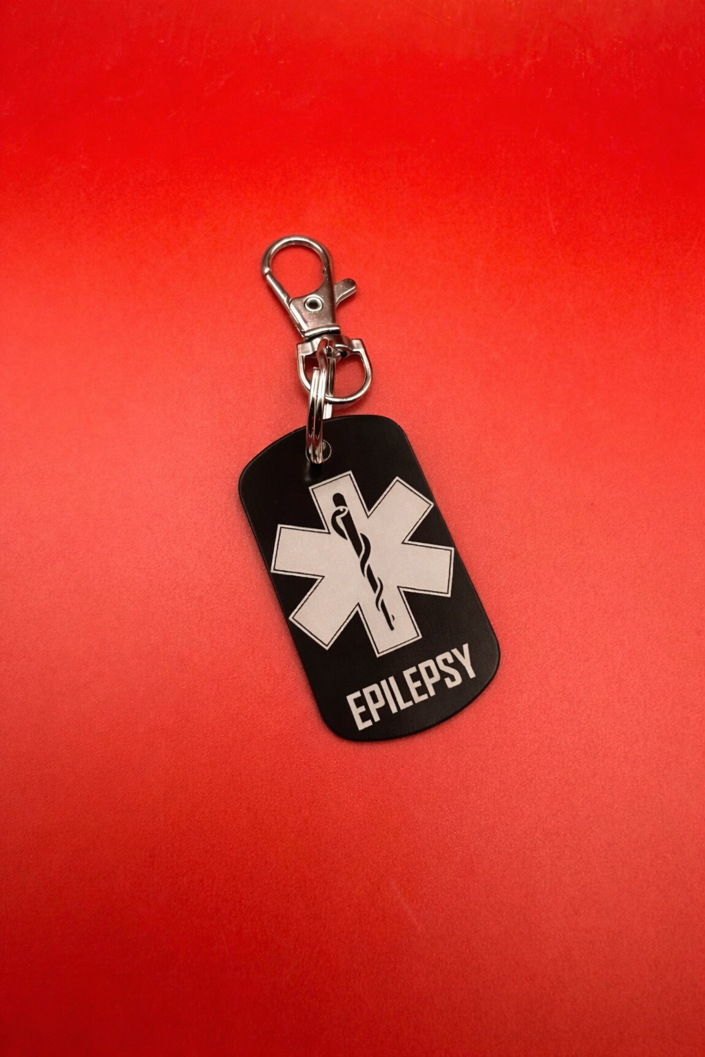 Medical Alert Dog Tag Keychain