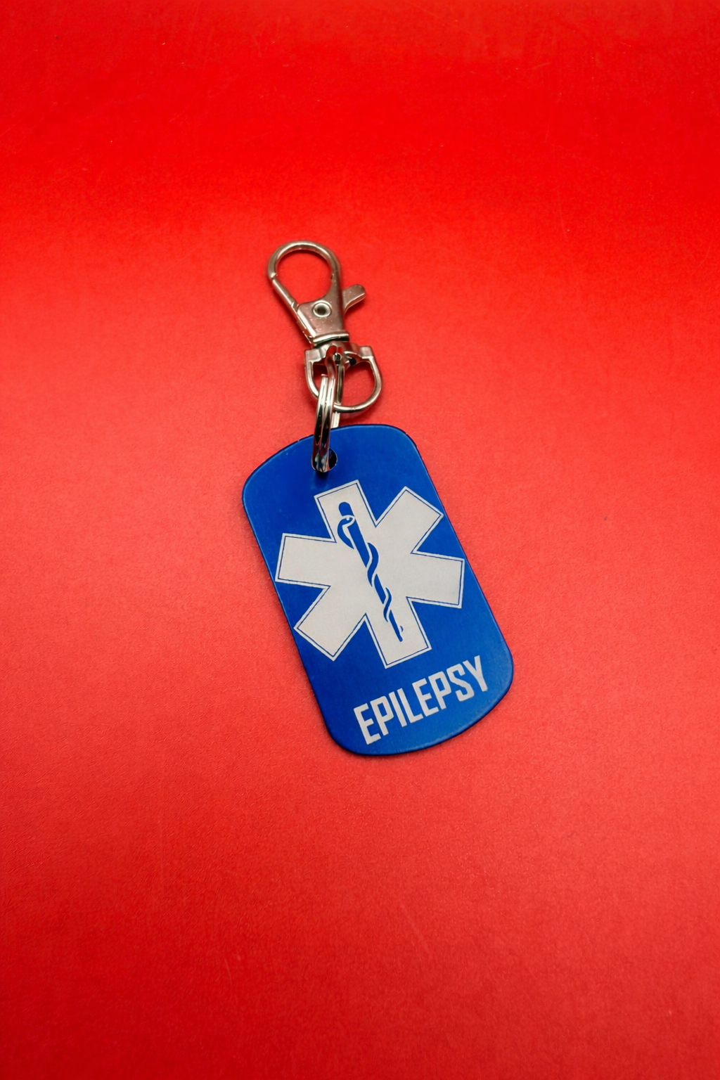 Medical Alert Dog Tag Keychain