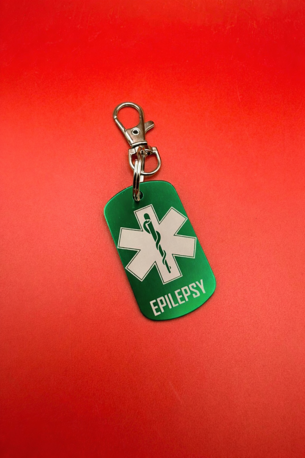 Medical Alert Dog Tag Keychain