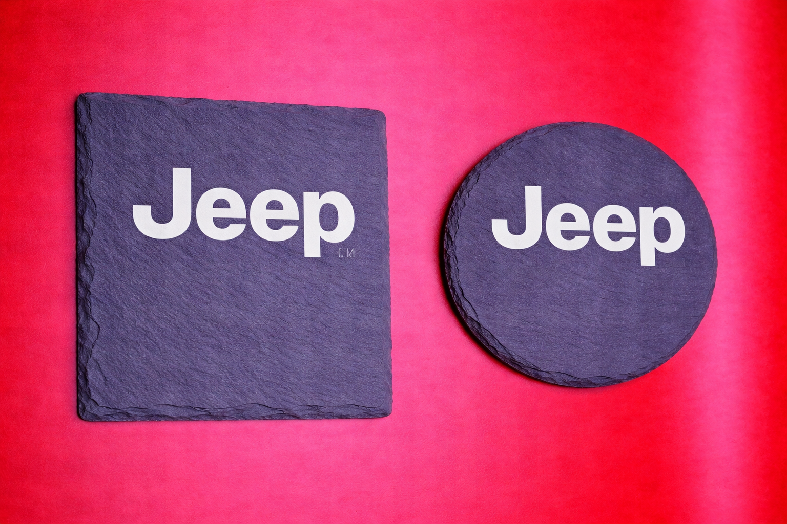 Custom Laser-Engraved Automotive Slate Coasters