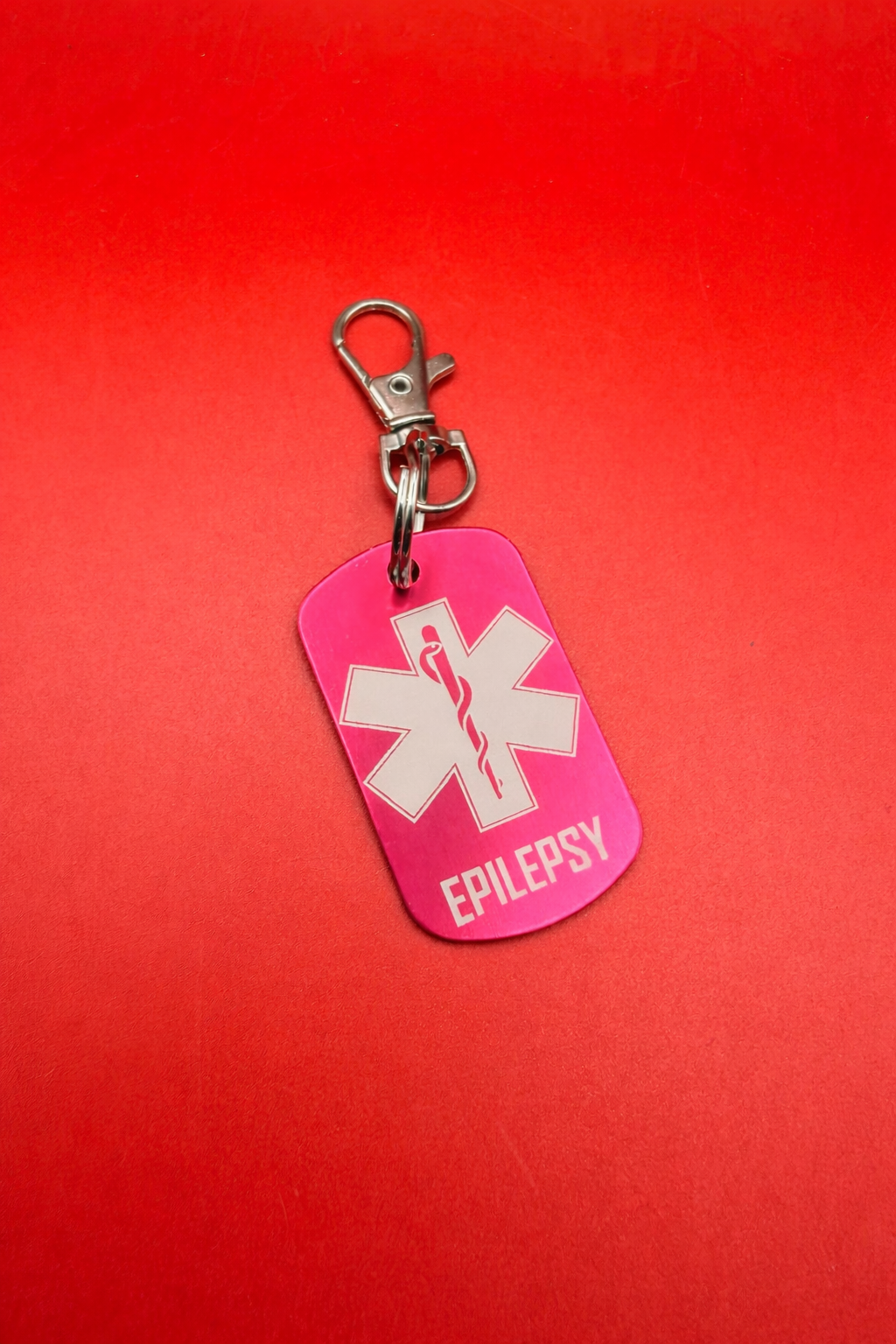 Medical Alert Dog Tag Keychain