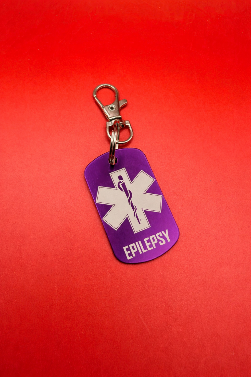 Medical Alert Dog Tag Keychain