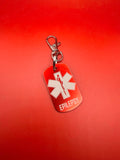 Medical Alert Dog Tag Keychain